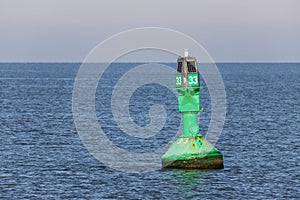 Green lateral buoy