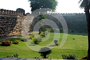 Green Lawn inside Fort Walls, Jhansi