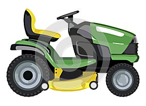 Green lawn mower