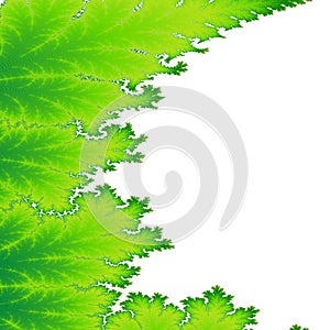 Green leaf fractal background