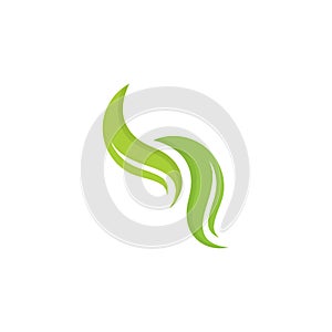 green leaf logo vector icon nature
