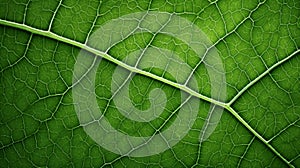 Green leaf macro background. Closeup texture and pattern of organic plant. Selected focus. Nature, foliage, biology