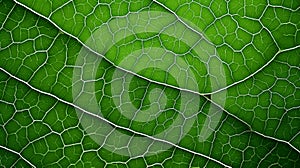 Green leaf macro background. Closeup texture and pattern of organic plant. Selected focus. Nature, foliage, biology