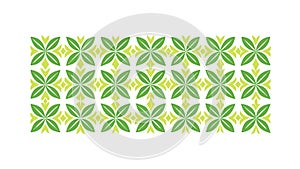 Green Leaf Pattern Abstract Geometric Background, vector design Generative AI
