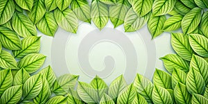 green leaf pattern pattern background Generative By AI