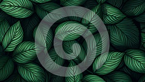 Green leaf plant texture background illustration design . Generative AI