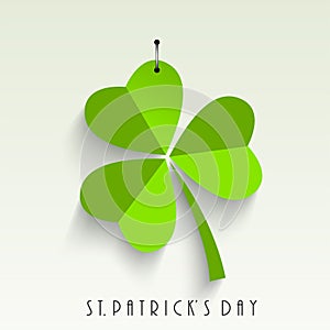 Green leaf of St. Patrick`s day