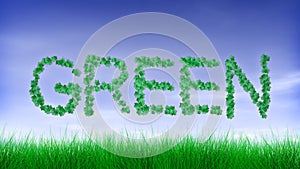 Green Leaf Text Animation