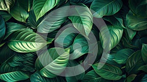 Green Leaf Texture: Abstract Tropical Nature Background