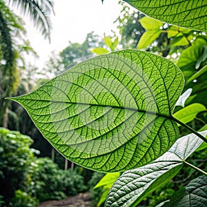 Green leaf texture with nature background
