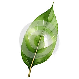 A green leaf on a transparent background, Exclusive Green Tea Leaf PNG Collection, Japan matcha single leave