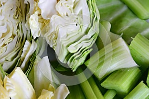 Green Leav vegetables and cabbage for salad