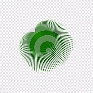 Green Leave In The Hand Isolated On Transparant Background Vector