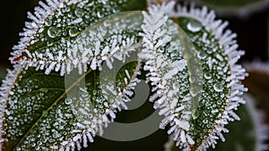 Along the leaf edges creating a striking contrast with the smooth