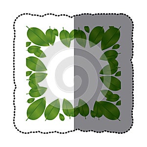 green leaves framework icon