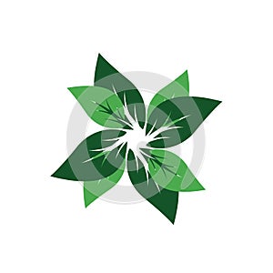 A green leaves icon, symble, logo, banner design. green leaf concept of spring season. vector and illustration