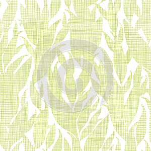 Green leaves textile texture seamless pattern