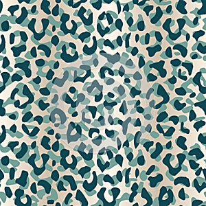 Green leopard abstract geometric seamless pattern print design