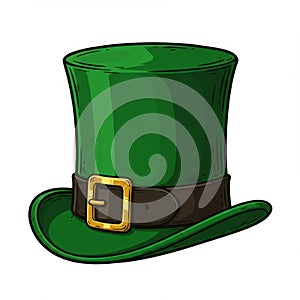 Green Leprechaun Hat Illustration
