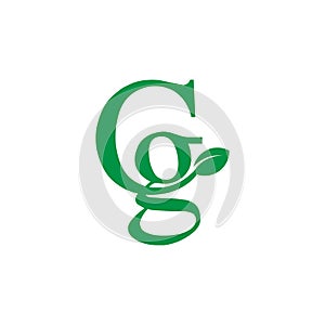 Green letter CG logo with leaf illustration
