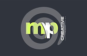 green letter mp m p combination logo icon company design joint j