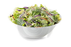 Green lettuce Salad with dressing -light meal