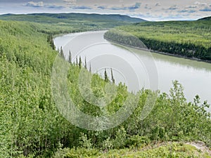 Green Liard River wilderness BC Canada