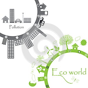 Green life vs. pollution