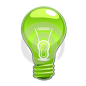 Green light bulb