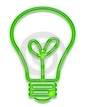 Green light bulb
