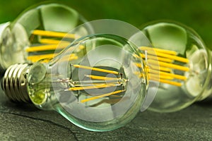 Green light, E27 LED bulbs with various chips photo