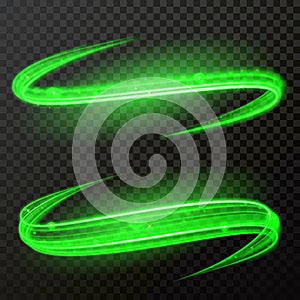 Green light glow vector twirl shine