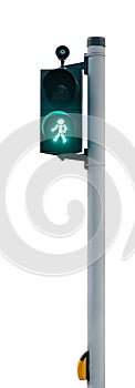 Green light on pedestrian traffic light