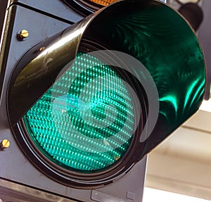 Green light at a traffic light