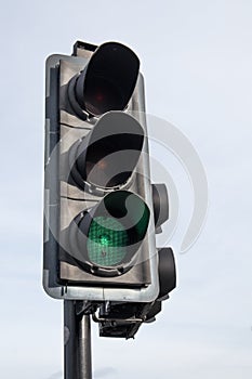 Green light traffic signal sign