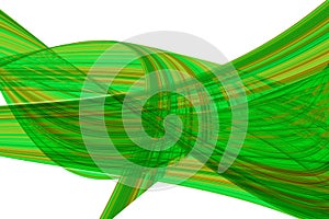 Green light wave abstract background