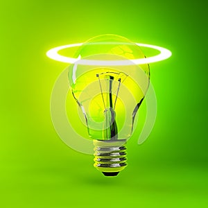 Green Lightbulb Background