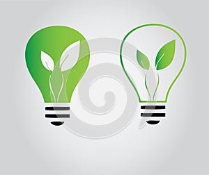 Green Lightbulb concept