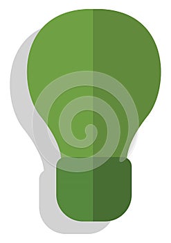 Green lightbulb, icon