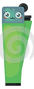 Green lighter, illustration, vector