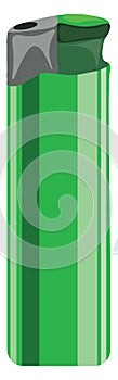Green lighter, illustration, vector