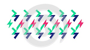 Green Lightning Bolt Pattern Vector, vector design Generative AI