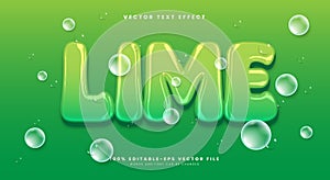 Green Lime 3d Editable Text Effect Template