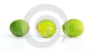 Green lime on a white background