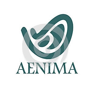 anima enema green line art abstract logo modern design style photo