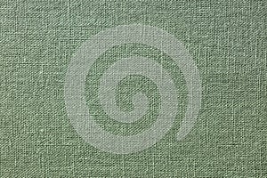 Green linen fabric texture background in high resolution