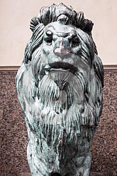 Green Lion Statue Front