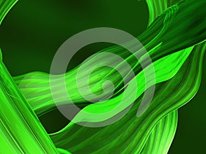 Green liquid 3D abstract