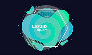 Green liquid abstract element illustration
