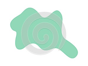 Green liquid paint flowing element